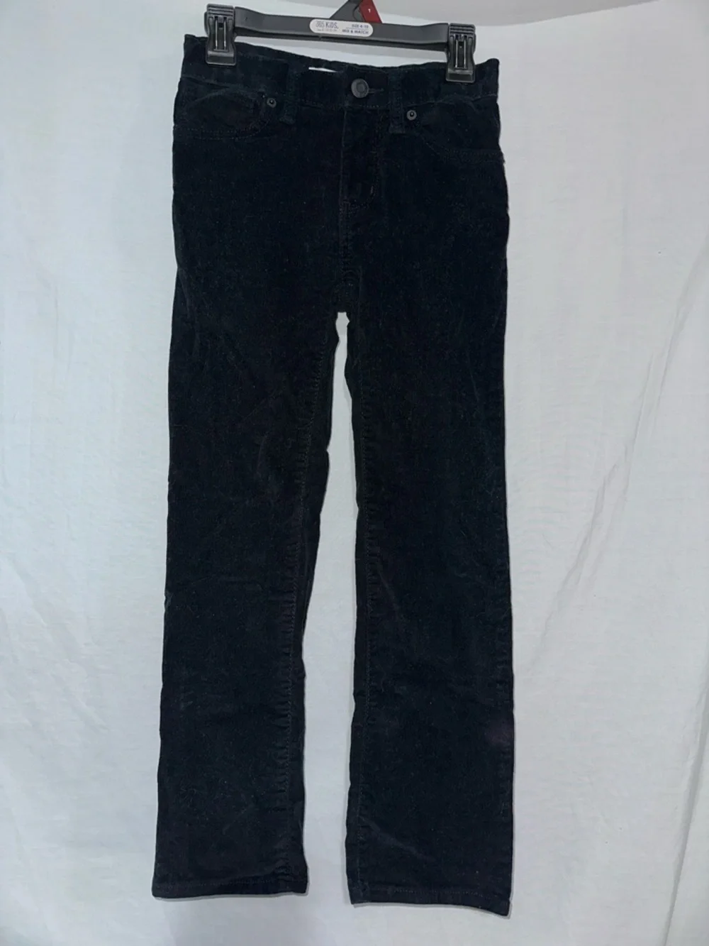 kids Old Navy Black Corduroy Pants karate slim built in flex max size 7